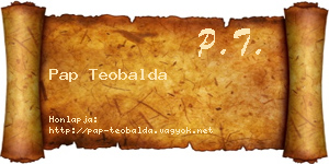 Pap Teobalda névjegykártya